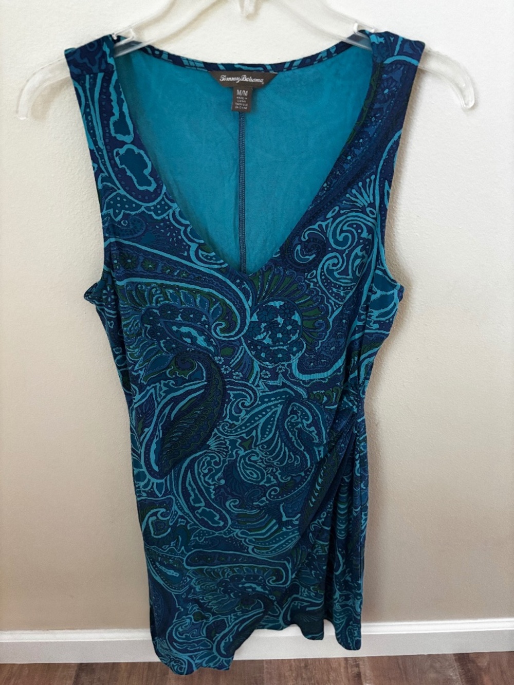 Tommy bahama paisley tank dress medium v neck